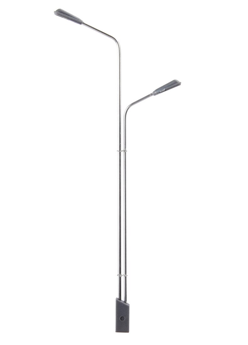 miniature 1:75-1:200 Metal pole street lamp Sand Table Model Traffic Material 3V Luminescent Street Lamp Model 4pcs/bag