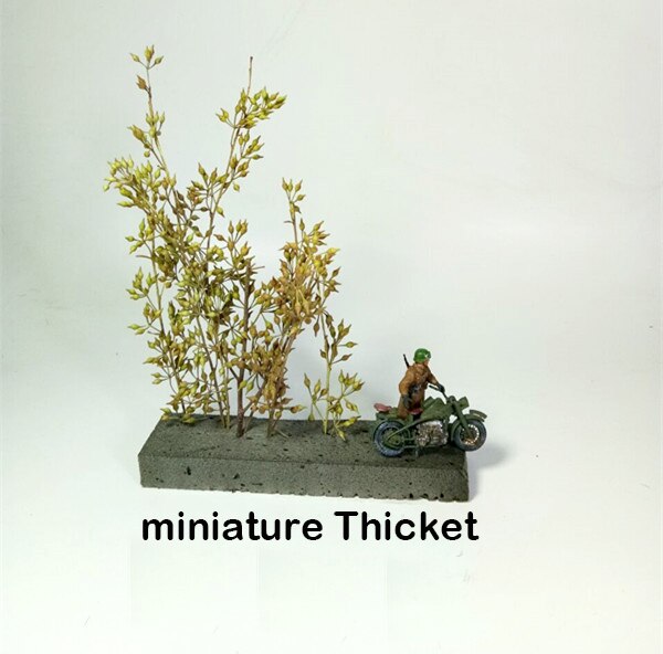 miniature Thicket vegetation Train railway Military Scene Model DIY material
