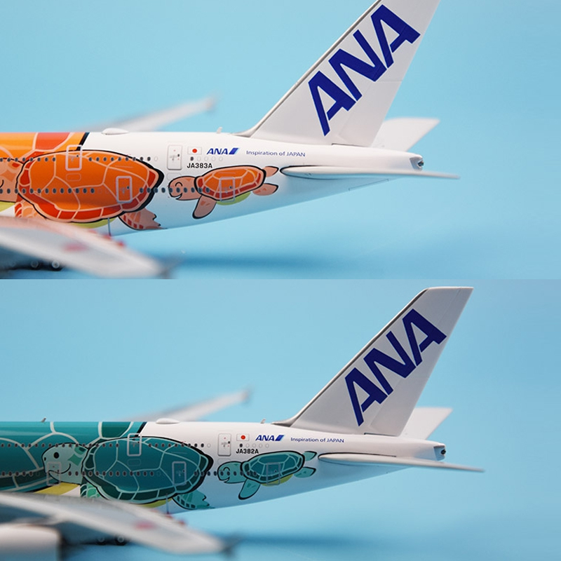 1: 400 scale A380 aircraft model ANA Japan JA382A Kai JA383A Kala Turtle Aviation alloy die-casting aircraft 1: 400 scale A380 aircraft model ANA Japan JA382A Kai JA383A Kala Turtle Aviation alloy die-casting aircraft