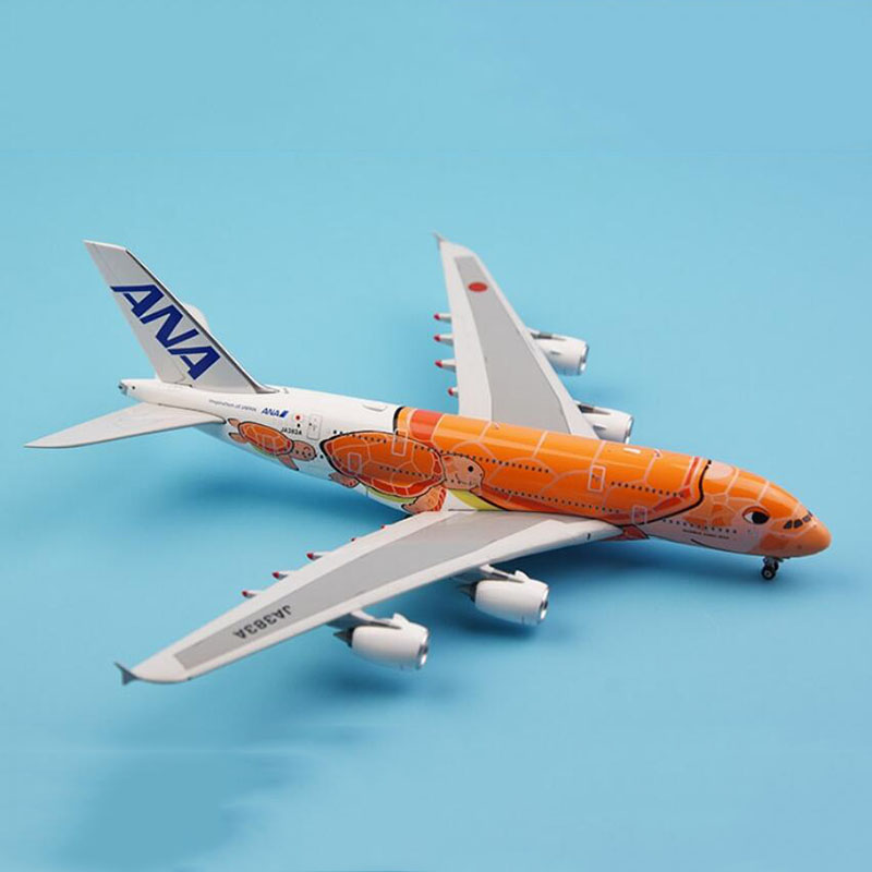 1: 400 scale A380 aircraft model ANA Japan JA382A Kai JA383A Kala Turtle Aviation alloy die-casting aircraft 1: 400 scale A380 aircraft model ANA Japan JA382A Kai JA383A Kala Turtle Aviation alloy die-casting aircraft