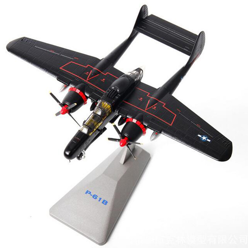 American 1/72 scale US Black Widow P61 Airplane P61 two Propellers aircraft Static model adult children toy military collections