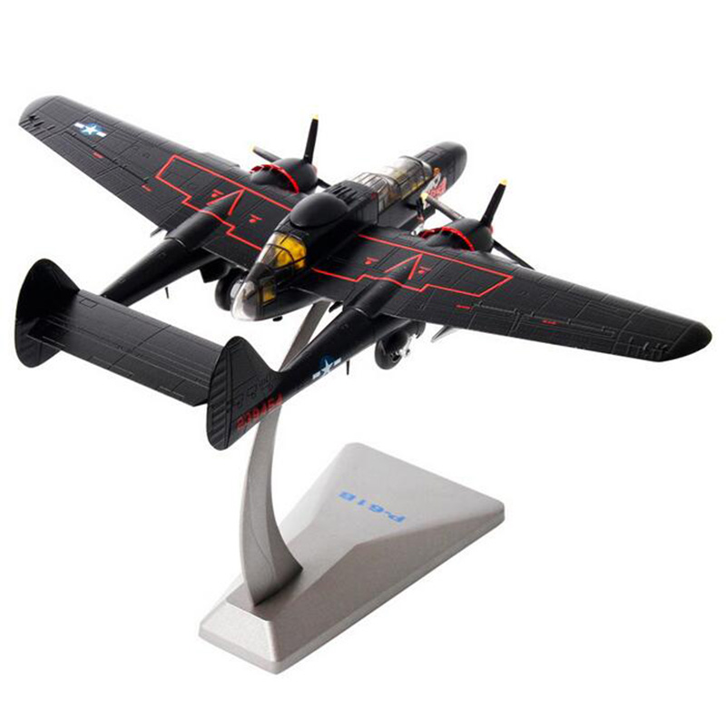 American 1/72 scale US Black Widow P61 Airplane P61 two Propellers aircraft Static model adult children toy military collections