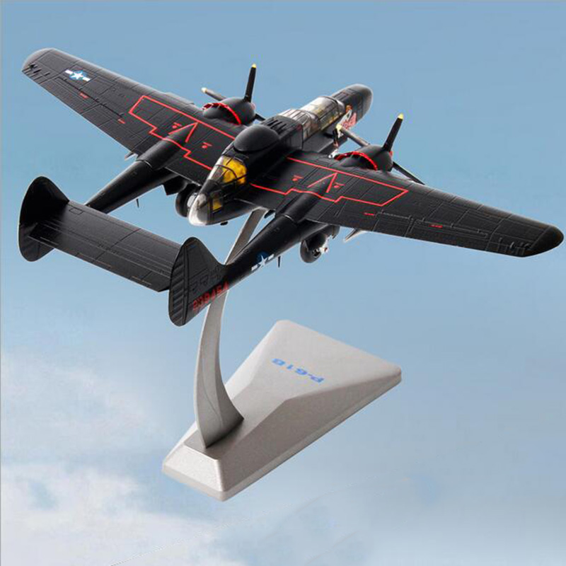 American 1/72 scale US Black Widow P61 Airplane P61 two Propellers aircraft Static model adult children toy military collections