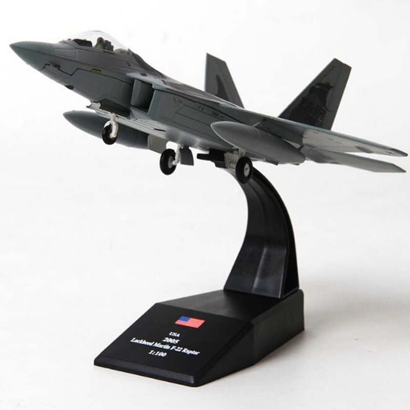 American 1/100 scale U.S. Navy Army F22 metal fighter aircraft airplane models adult children toys for display show collections
