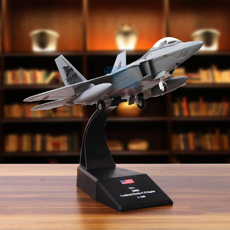 American 1/100 scale U.S. Navy Army F22 metal fighter aircraft airplane models adult children toys for display show collections