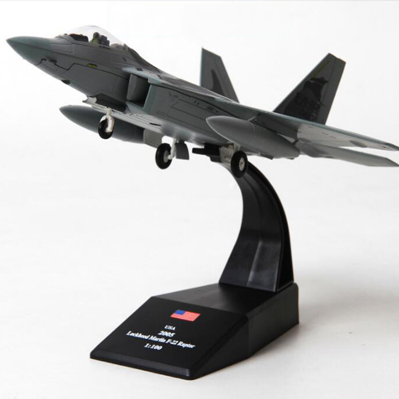 American 1/100 scale U.S. Navy Army F22 metal fighter aircraft airplane models adult children toys for display show collections