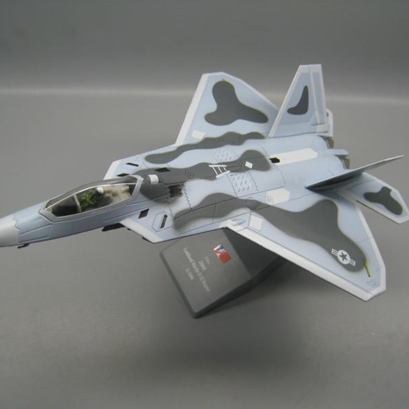 USA Raptor Fighter 1/100 Scale Camouflage Military Aircraft Model Toys Lockheed&Boeing F22 Plane Air Force Diecast MetalAirplane USA Raptor Fighter 1/100 Scale Camouflage Military Aircraft Model Toys Lockheed&Boeing F22 Plane Air Force Diecast MetalAirplane