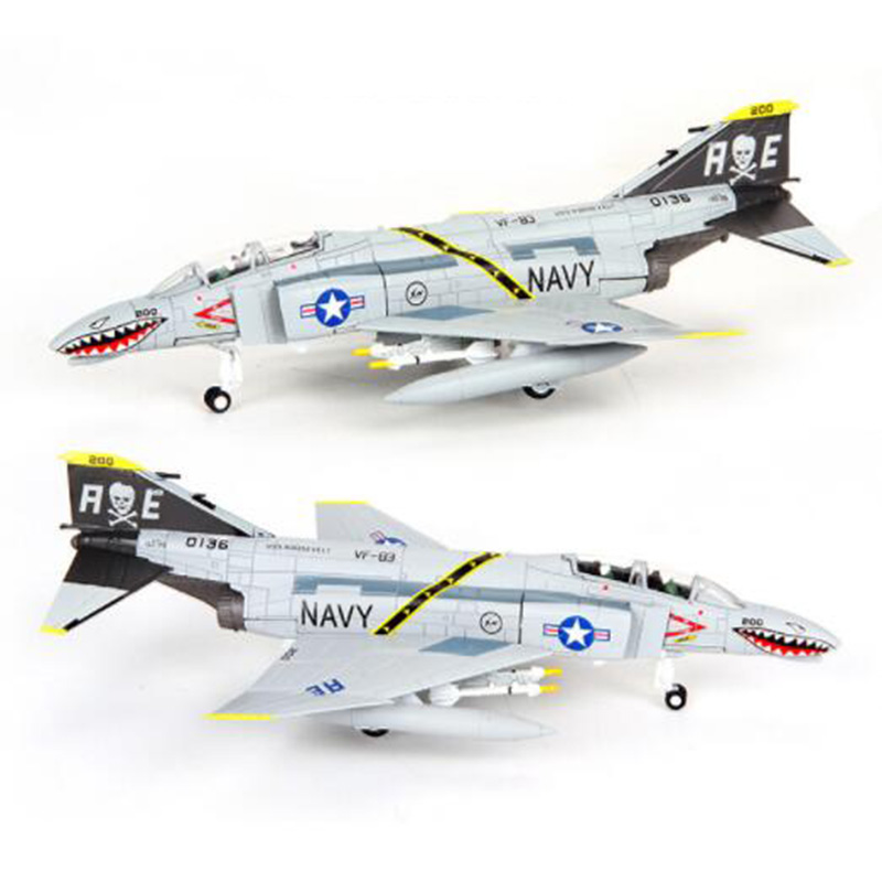 1/100 scale F-4C Static military aircraft plane models toy adult children Diecast Alloy airplane toys for display collections