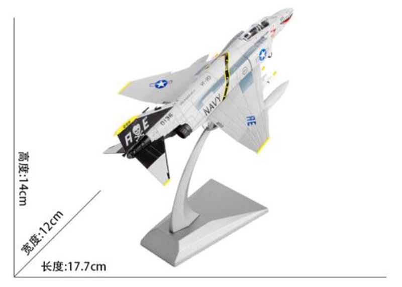 1/100 scale F-4C Static military aircraft plane models toy adult children Diecast Alloy airplane toys for display collections