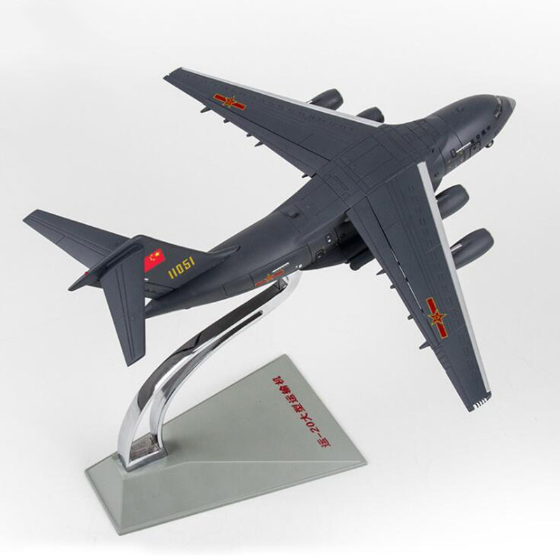 1/144 scale IL-76 China Y-20 Black military Transport machine aircraft Navy Army fighter Static airliner airplane model toy