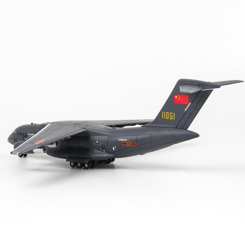 1/144 scale IL-76 China Y-20 Black military Transport machine aircraft Navy Army fighter Static airliner airplane model toy