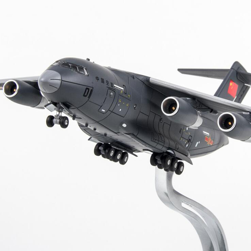 1/144 scale IL-76 China Y-20 Black military Transport machine aircraft Navy Army fighter Static airliner airplane model toy