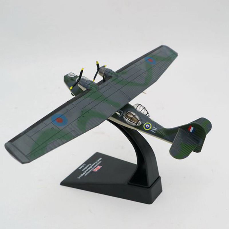1/144 WWII UK RAF Classic Consolidated PBY 5 Catalina Aircraft Fighter Military Model Canso Amphibious Plane Diecast Kids Toy
