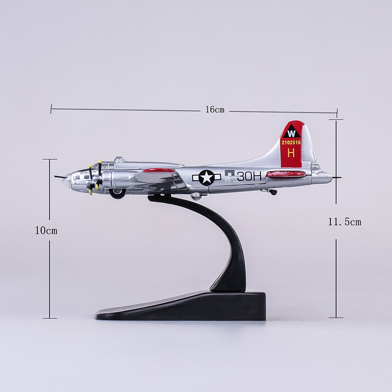 1/144 Scale World War 2 Classic Bomber Boeing B17 Aircraft Retro Airplane B17 Model Children Toys Gifts For Display Collections