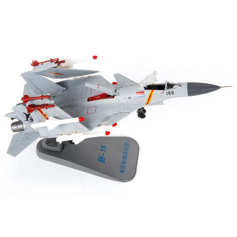 Standable Airplane Model 1/100 Scale Navy China J-15 Similar Russian Su 33 War Air Plane Adult Child Kid Gift Present