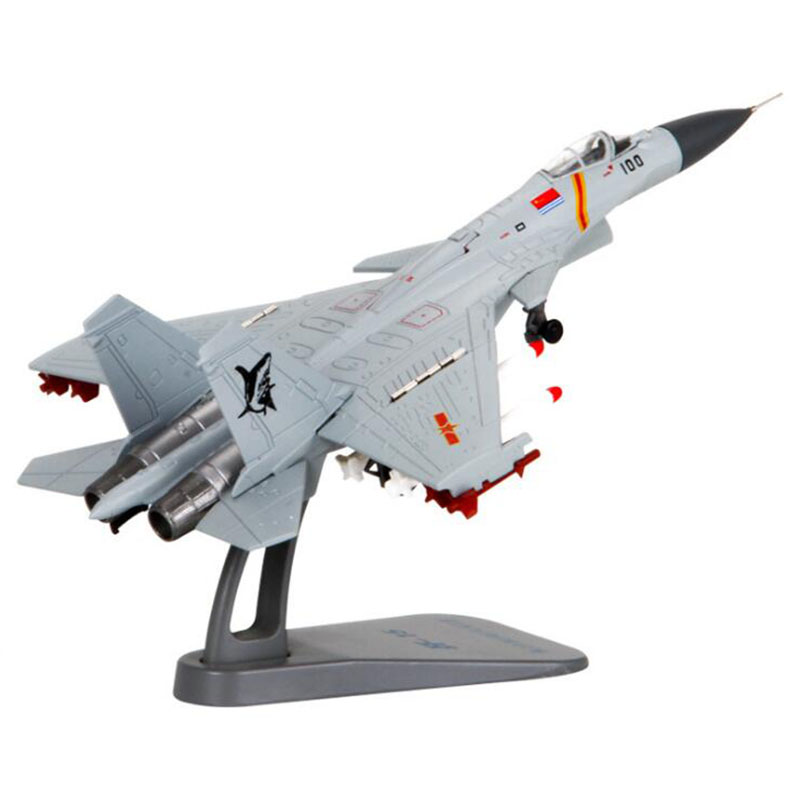 Standable Airplane Model 1/100 Scale Navy China J-15 Similar Russian Su 33 War Air Plane Adult Child Kid Gift Present