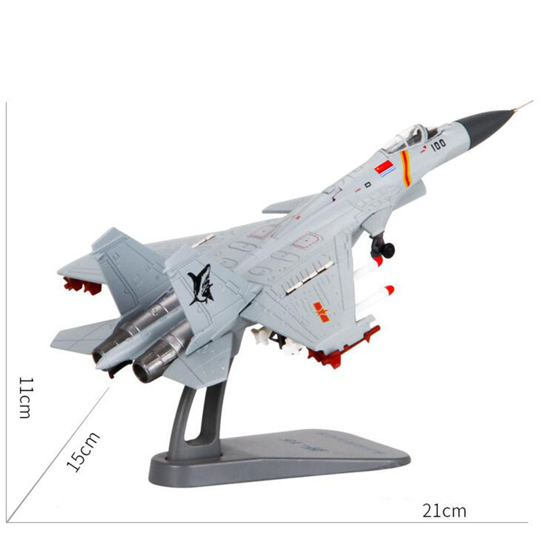 Standable Airplane Model 1/100 Scale Navy China J-15 Similar Russian Su 33 War Air Plane Adult Child Kid Gift Present