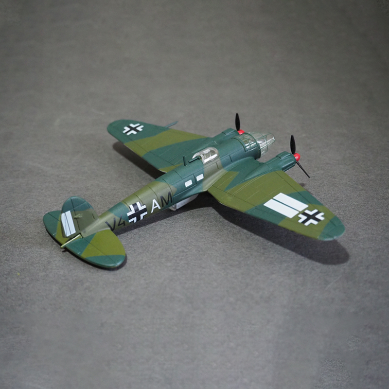 11CM HEINKEL HE111 Fighter WWII Alloy Germany Aircraft Airplane Plane Model Toy for Display Collections Souvenir Collectible