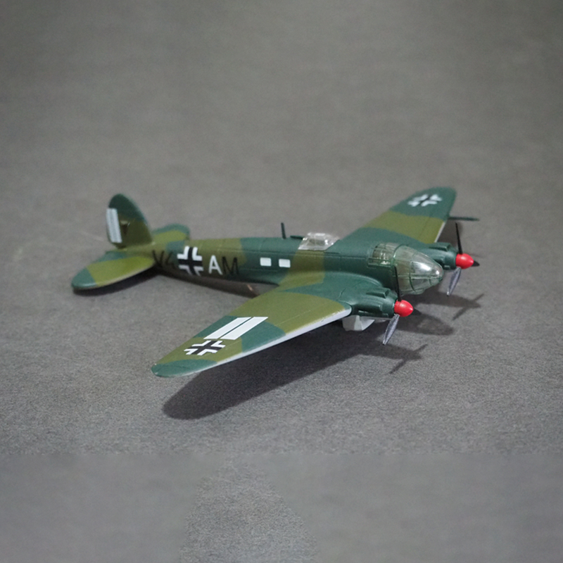 11CM HEINKEL HE111 Fighter WWII Alloy Germany Aircraft Airplane Plane Model Toy for Display Collections Souvenir Collectible