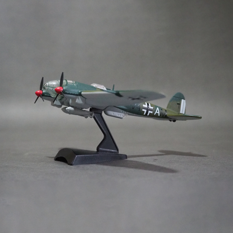 11CM HEINKEL HE111 Fighter WWII Alloy Germany Aircraft Airplane Plane Model Toy for Display Collections Souvenir Collectible