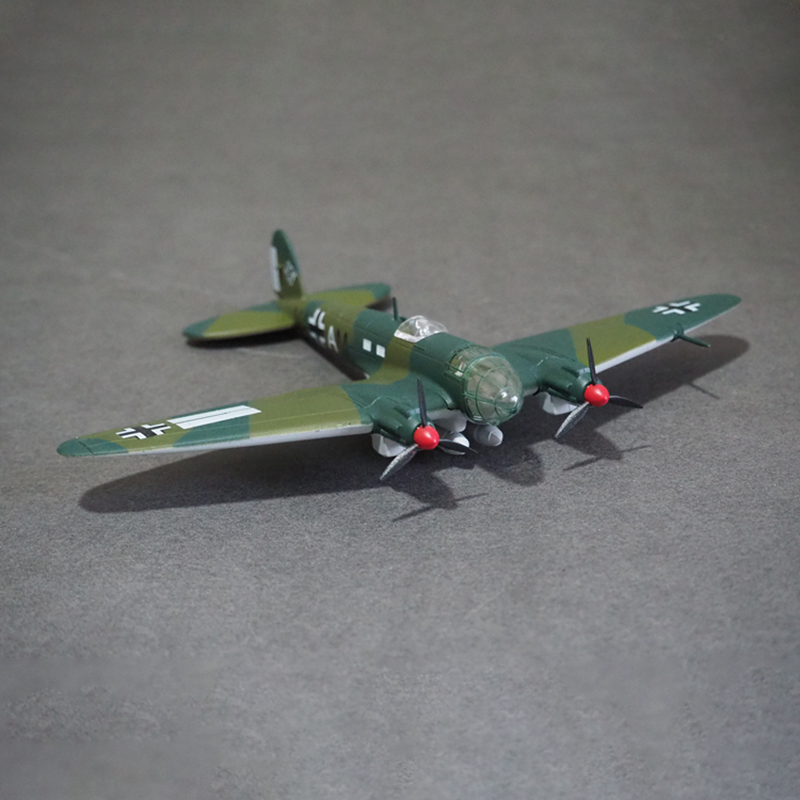 11CM HEINKEL HE111 Fighter WWII Alloy Germany Aircraft Airplane Plane Model Toy for Display Collections Souvenir Collectible