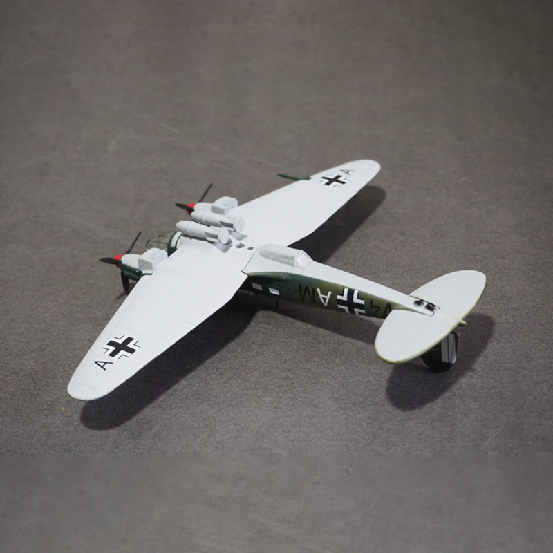 11CM HEINKEL HE111 Fighter WWII Alloy Germany Aircraft Airplane Plane Model Toy for Display Collections Souvenir Collectible