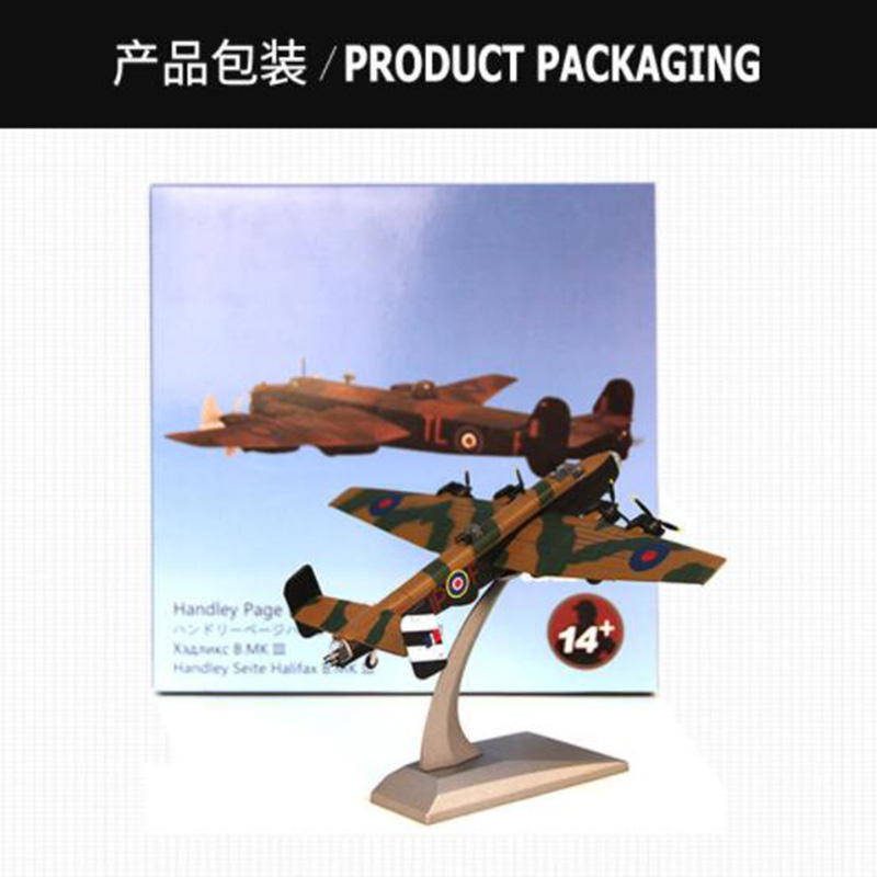 1/144 scale Halifax Retro fighter airplane model WWII Bomber Alloy aircraft adult children toys display Decoration collections
