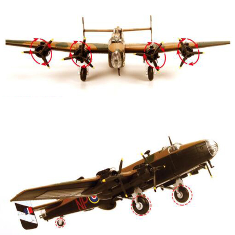 1/144 scale Halifax Retro fighter airplane model WWII Bomber Alloy aircraft adult children toys display Decoration collections