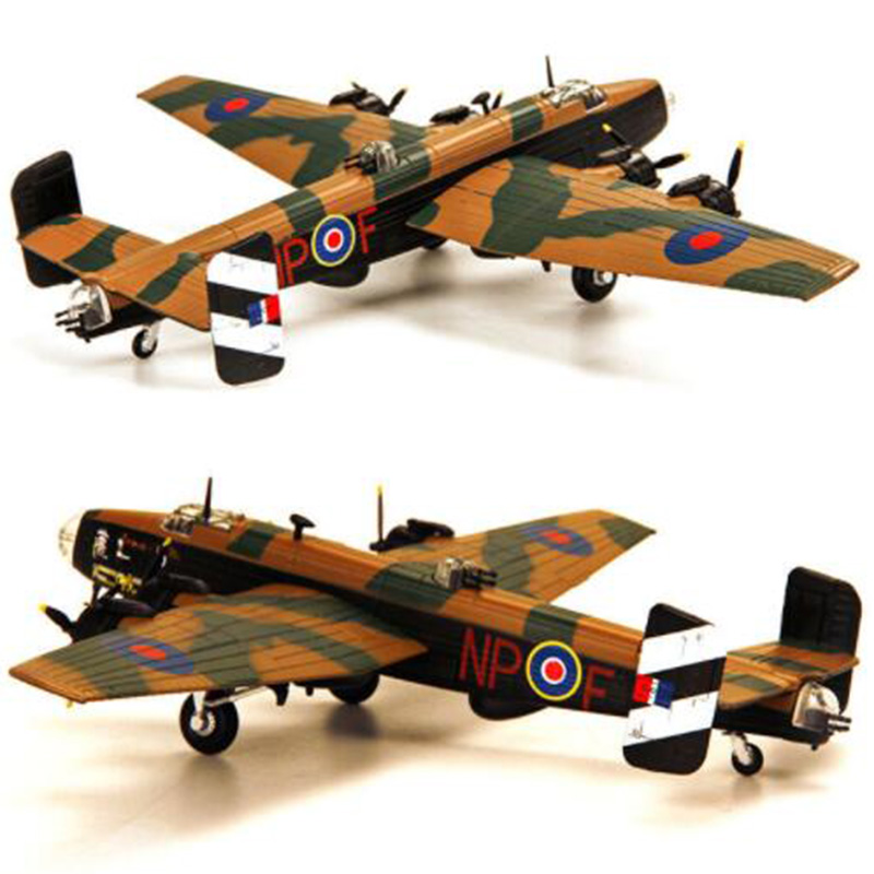 1/144 scale Halifax Retro fighter airplane model WWII Bomber Alloy aircraft adult children toys display Decoration collections