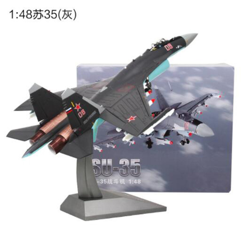 1/48 scale Soviet Union Navy Army Su-35 fighter aircraft Russia Metal Diecast airplane model Kids toys for display collections