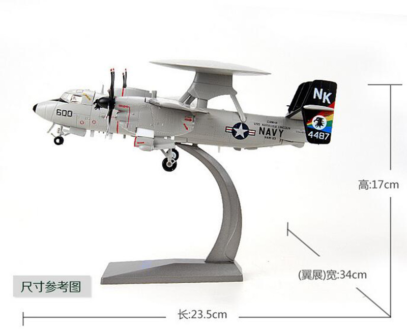 American 1/72 scale USAF E-2C Hawkeye Airborne Early Warning aircraft Diecast Alloy Static plane model toys military collections American 1/72 scale USAF E-2C Hawkeye Airborne Early Warning aircraft Diecast Alloy Static plane model toys military collections