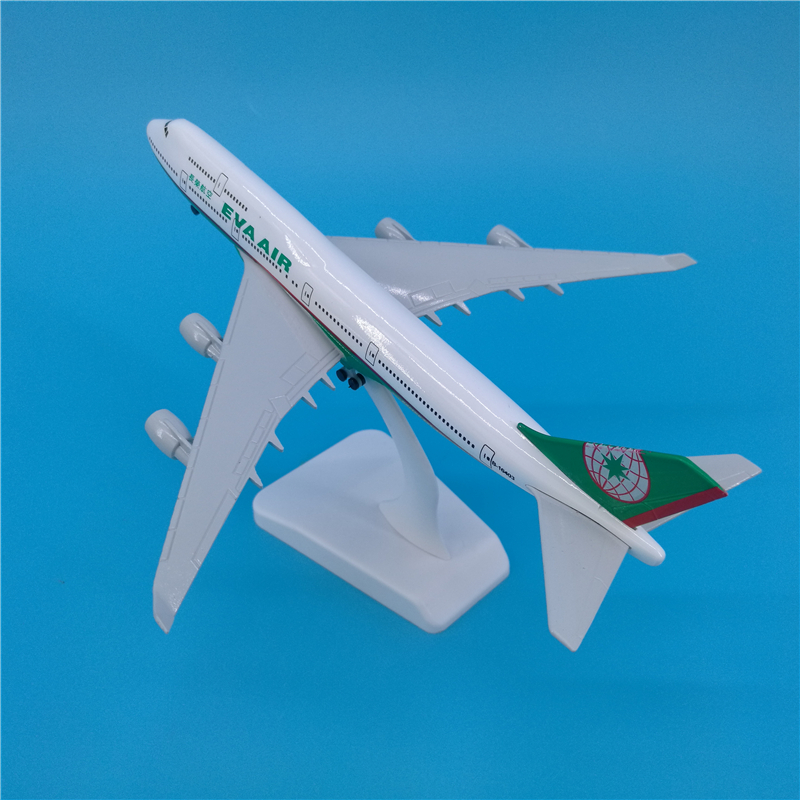Diecast 1:400 Scale B747 Model Alloy Aircraft EVA Air Airplane with Base Landing Gear Plane Display Toy Model Collection 20CM Diecast 1:400 Scale B747 Model Alloy Aircraft EVA Air Airplane with Base Landing Gear Plane Display Toy Model Collection 20CM