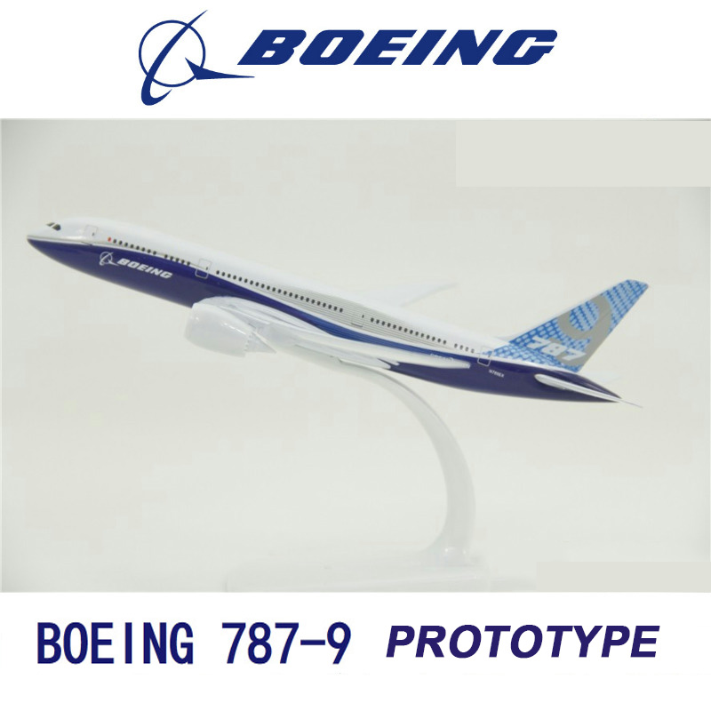 18CM 1/300 Scale Boeing B-787 airline alloy airplane Model with base Diecast aircraft collectible toy Plane kids collection