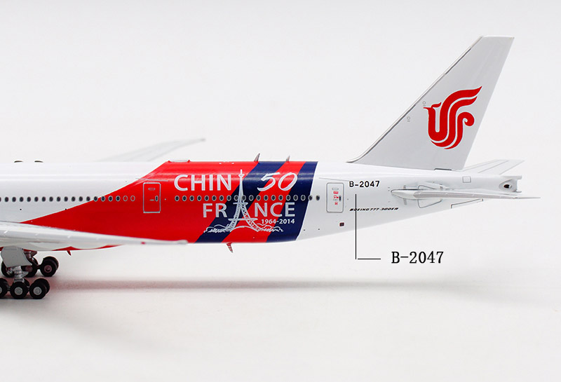 Diecast Alloy 1:400 Scale B777-300ER B-2047 Sino-French 50TH Planes Model Airplane Air Airlines Aircraft Plane Collectible Gifts Diecast Alloy 1:400 Scale B777-300ER B-2047 Sino-French 50TH Planes Model Airplane Air Airlines Aircraft Plane Collectible Gifts