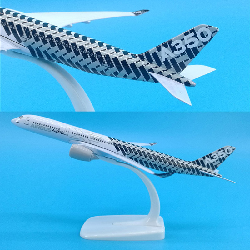 20CM Small Plane 1:300 Scale Airbus A350 XWB Airlines Aircraft Alloy Toy With base Diecast Children Toy Airplane For Collections