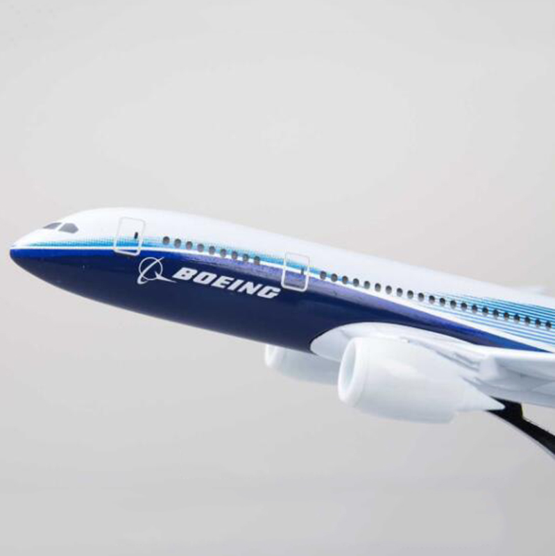 18CM simulation Aircraft 1:300 scale BoeingB-787 airline model alloy Diecasting Airplane Static W base display plane kids Gift