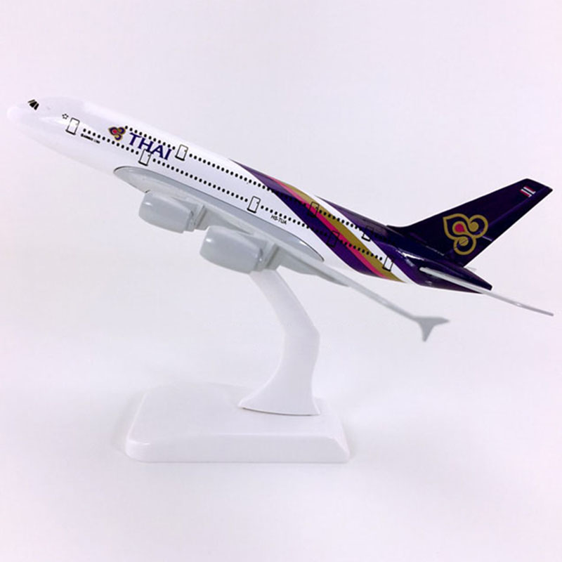 20CM 1:400 scale Airbus 380 A380 model THAI Thailand airplanes with base alloy aircraft airplane collectible display toy models 20CM 1:400 scale Airbus 380 A380 model THAI Thailand airplanes with base alloy aircraft airplane collectible display toy models