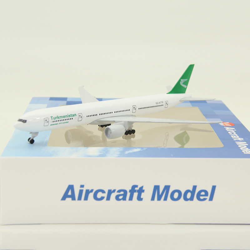 19cm airplane model toys air Turkmenistan airlines Boeing B777 aircraft model diecast alloy plane with landing gears Kids Gift 19cm airplane model toys air Turkmenistan airlines Boeing B777 aircraft model diecast alloy plane with landing gears Kids Gift