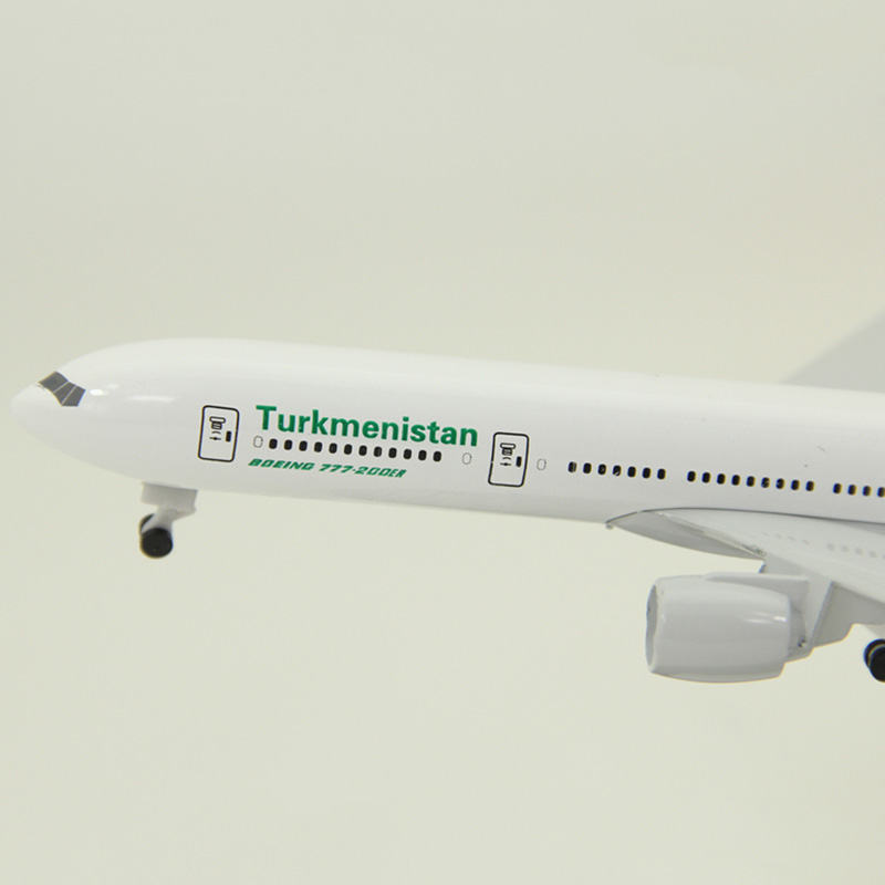19cm airplane model toys air Turkmenistan airlines Boeing B777 aircraft model diecast alloy plane with landing gears Kids Gift 19cm airplane model toys air Turkmenistan airlines Boeing B777 aircraft model diecast alloy plane with landing gears Kids Gift