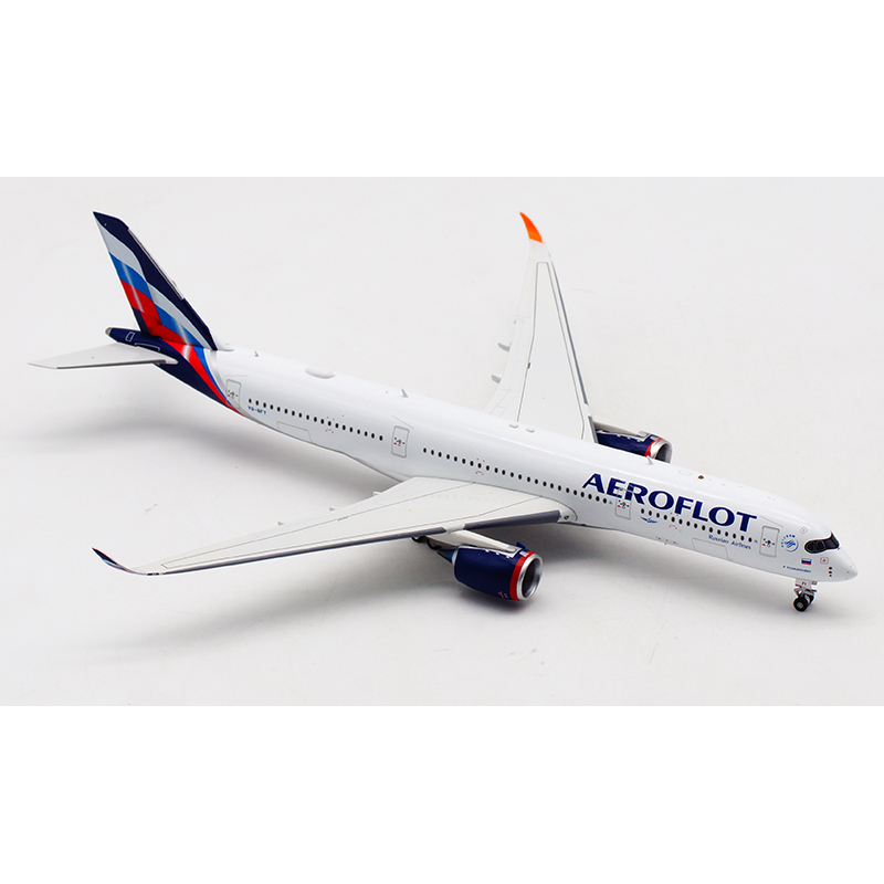Diecast 1:400 Scale Air RUSSIA 350 Airplane A350 Model Toy with Base Landing Gear Alloy Aircraft Plane Collectible Display Toys