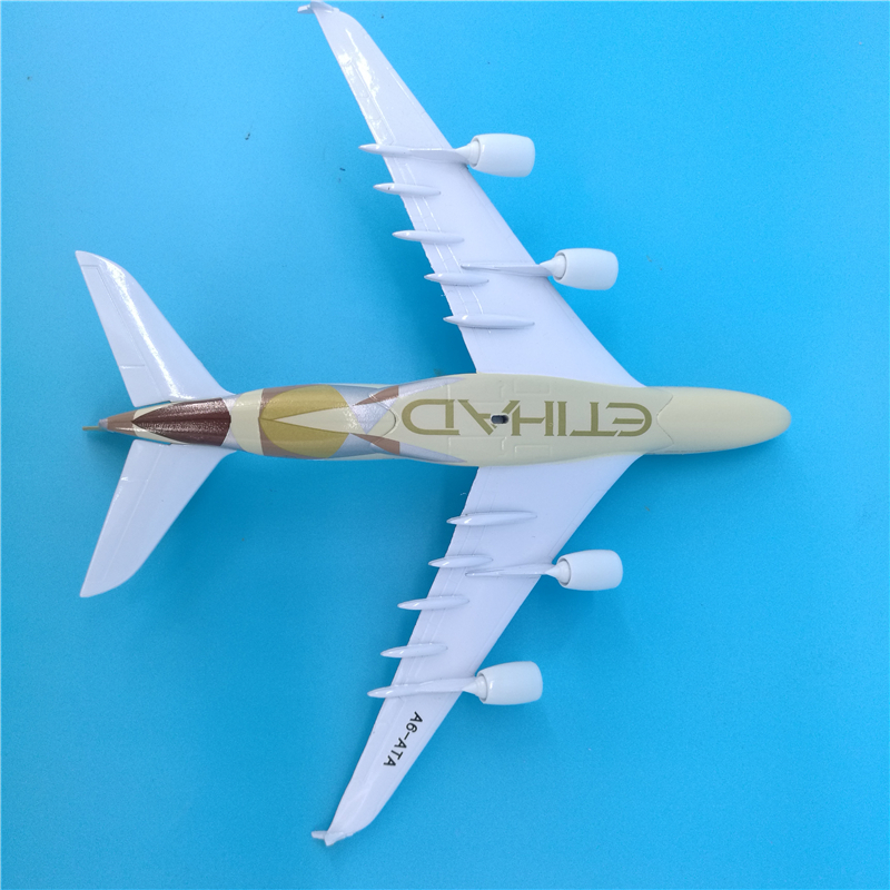 can standable aviation model 20CM 1: 300 scale Airbus A380 ETIHAD airline aircraft airplane alloy model toy collection
