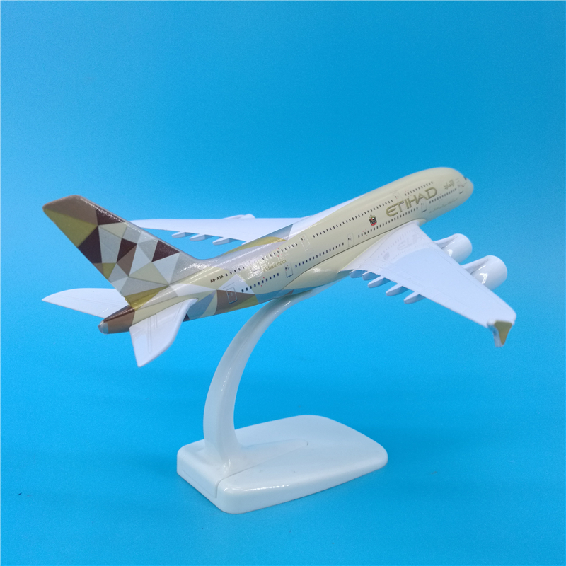 can standable aviation model 20CM 1: 300 scale Airbus A380 ETIHAD airline aircraft airplane alloy model toy collection
