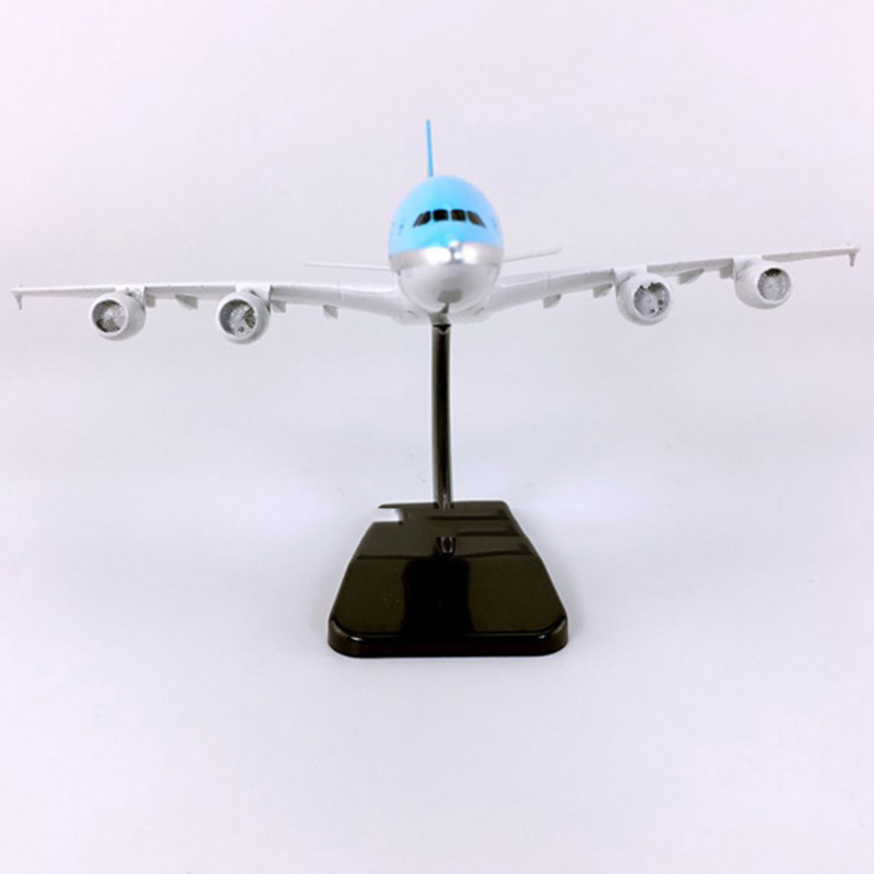 18CM 1:400 Scale Airbus A380 model Korean air airplane alloy Diecast static with base collectible display toy collection Gift