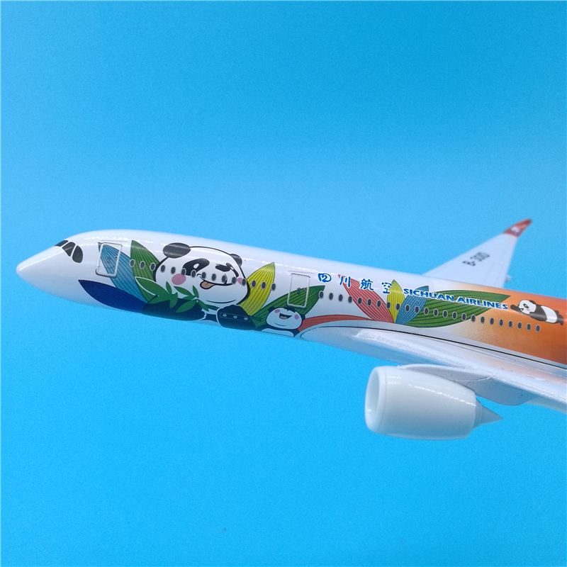 1/400 scale 20 CM Airbus 350 A350 model Sichuan Airlines captain Panda aircraft alloy die-cast aircraft for collection display 1/400 scale 20 CM Airbus 350 A350 model Sichuan Airlines captain Panda aircraft alloy die-cast aircraft for collection display