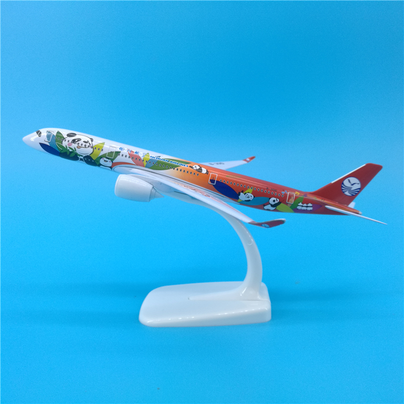 1/400 scale 20 CM Airbus 350 A350 model Sichuan Airlines captain Panda aircraft alloy die-cast aircraft for collection display 1/400 scale 20 CM Airbus 350 A350 model Sichuan Airlines captain Panda aircraft alloy die-cast aircraft for collection display