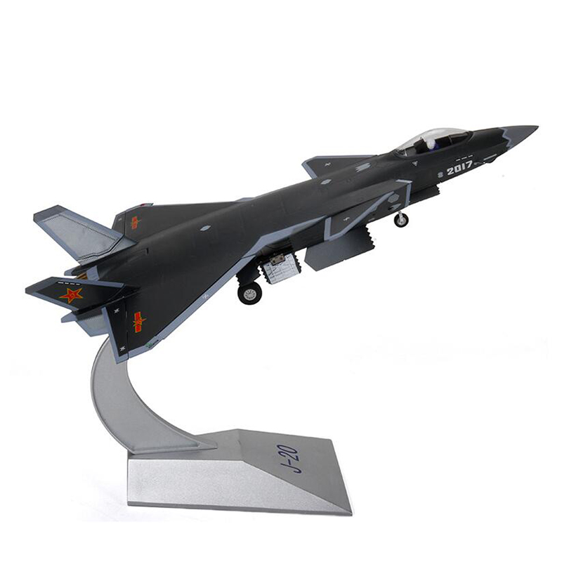 1/48 Scale StaticSimulation Stealth Jet Fourth GenerationAlloy Fighter Airplane 20 J20 diecast Model Aircraft Toy For Collection