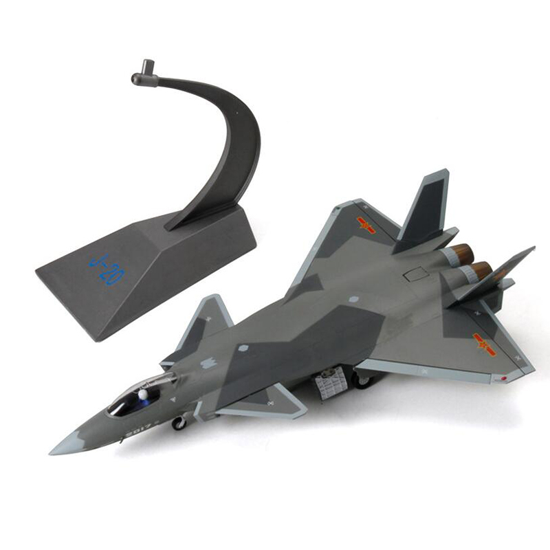1/48 Scale StaticSimulation Stealth Jet Fourth GenerationAlloy Fighter Airplane 20 J20 diecast Model Aircraft Toy For Collection