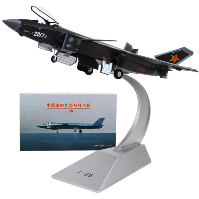 1/48 Scale StaticSimulation Stealth Jet Fourth GenerationAlloy Fighter Airplane 20 J20 diecast Model Aircraft Toy For Collection