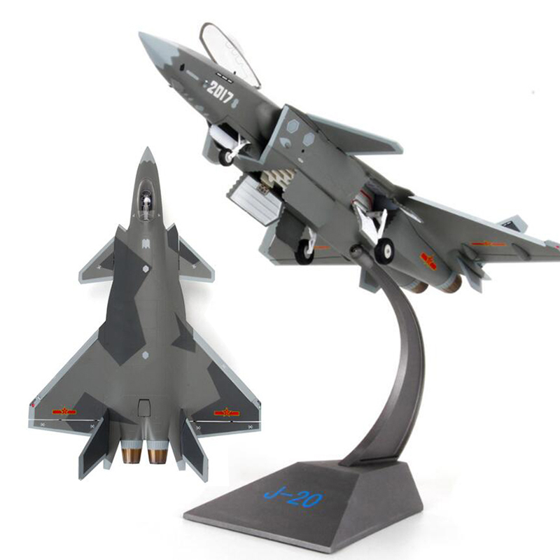 1/48 Scale StaticSimulation Stealth Jet Fourth GenerationAlloy Fighter Airplane 20 J20 diecast Model Aircraft Toy For Collection