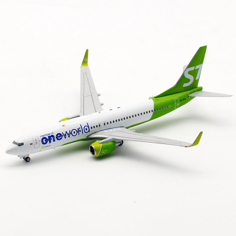 Standable aviation model 10CM Boeing B737-800 LH4086 S7 Siberian Airlines 1/400 scale aircraft model aircraft die-cast aircraft